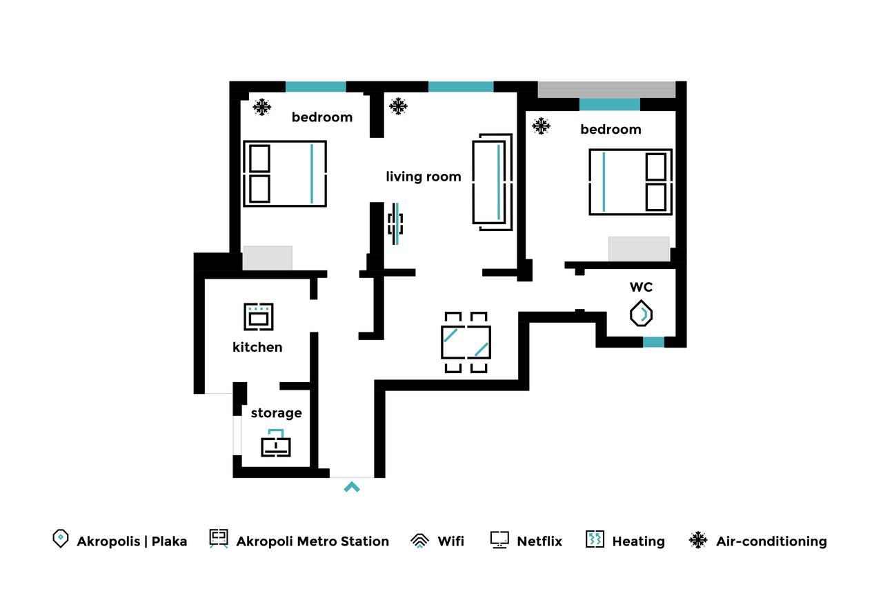 Acropolis Heart 2Bd Apartment In Plaka By Upstreet Athens Luaran gambar